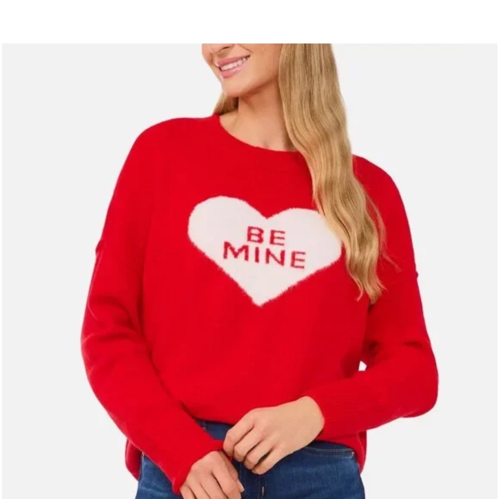 Vince Camuto Red Heart Sweater